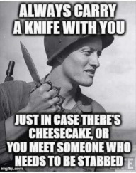 carry a knife meme